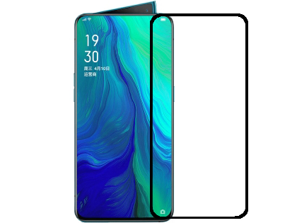 Anti Glare Tempered Glass Screen Protector for the OPPO Reno 5G - Black Screen Protector