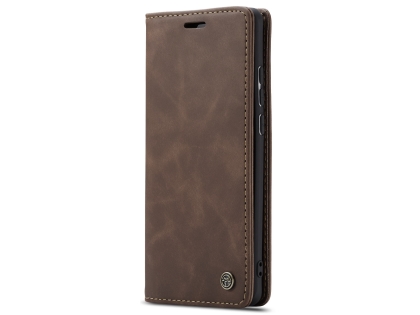CaseMe Slim Synthetic Leather Wallet Case with Stand for Huawei P30 Lite - Chocolate