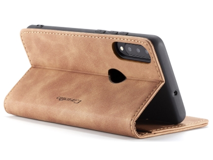 CaseMe Slim Synthetic Leather Wallet Case with Stand for Huawei P30 Lite - Tan