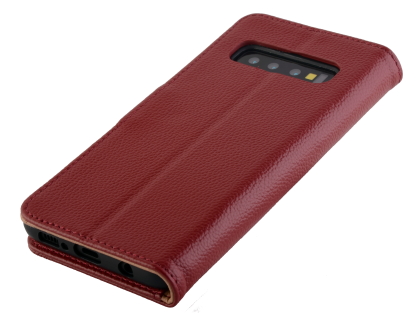 Premium Leather Wallet Case for Samsung Galaxy S10 5G - Rosewood