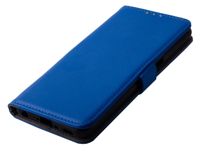 Synthetic Leather Wallet Case with Stand for LG V50 ThinQ - Blue