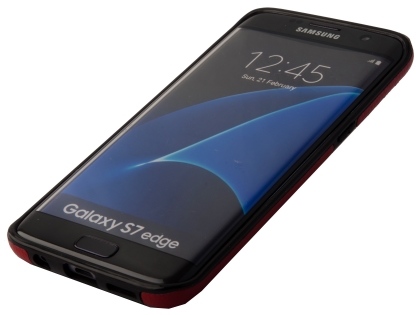 Synthetic Leather Back Cover for Samsung Galaxy S7 Edge - Red