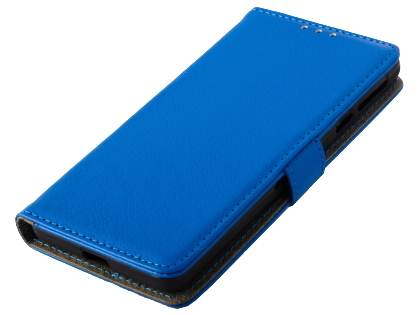 Synthetic Leather Wallet Case with Stand for Nokia 1 Plus - Blue