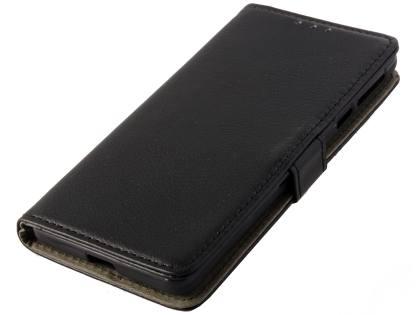 Synthetic Leather Wallet Case with Stand for Nokia 1 Plus - Black