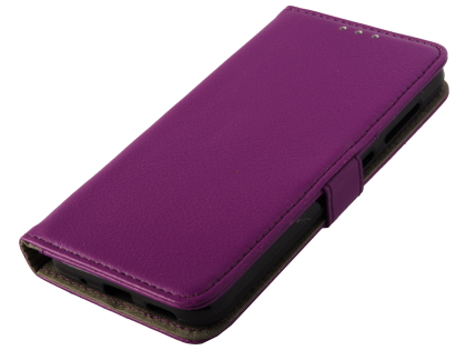 Synthetic Leather Wallet Case with Stand for Nokia 4.2 - Purple