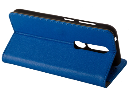 Synthetic Leather Wallet Case with Stand for Nokia 4.2 - Blue