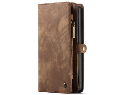 CaseMe 2-in-1 Synthetic Leather Wallet Case for Samsung Galaxy Note10 - Beige/Tan Leather Wallet Case