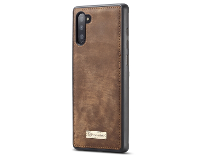 CaseMe 2-in-1 Synthetic Leather Wallet Case for Samsung Galaxy Note10 - Beige/Tan