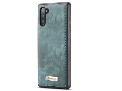 CaseMe 2-in-1 Synthetic Leather Wallet Case for Samsung Galaxy Note10 - Teal/Ash