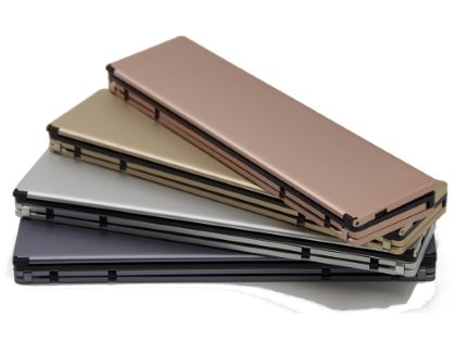 Ultra Portable Bluetooth Mini Keyboard with Stand - Rose Gold
