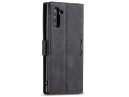 CaseMe Slim Synthetic Leather Wallet Case with Stand for Samsung Galaxy Note10 - Charcoal