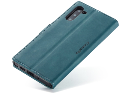 CaseMe Slim Synthetic Leather Wallet Case with Stand for Samsung Galaxy Note10 - Teal
