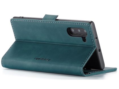 CaseMe Slim Synthetic Leather Wallet Case with Stand for Samsung Galaxy Note10 - Teal