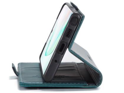 CaseMe Slim Synthetic Leather Wallet Case with Stand for Samsung Galaxy Note10 - Teal