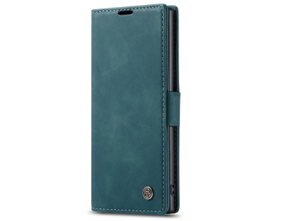 CaseMe Slim Synthetic Leather Wallet Case with Stand for Samsung Galaxy Note10 - Teal