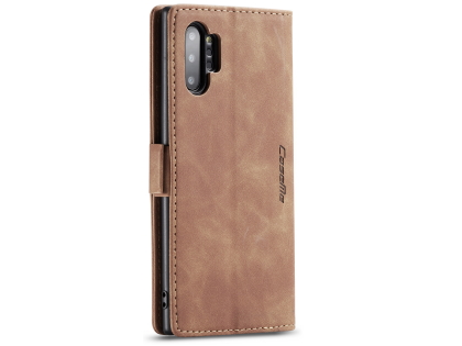 CaseMe Slim Synthetic Leather Wallet Case with Stand for Samsung Galaxy Note10+ - Tan