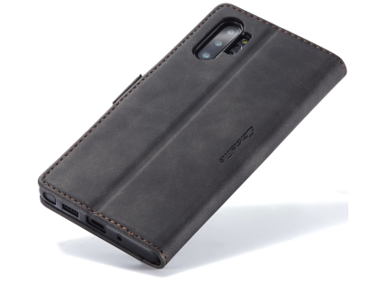 CaseMe Slim Synthetic Leather Wallet Case with Stand for Samsung Galaxy Note10+ - Charcoal