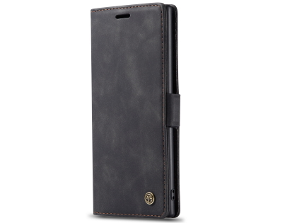 CaseMe Slim Synthetic Leather Wallet Case with Stand for Samsung Galaxy Note10+ - Charcoal