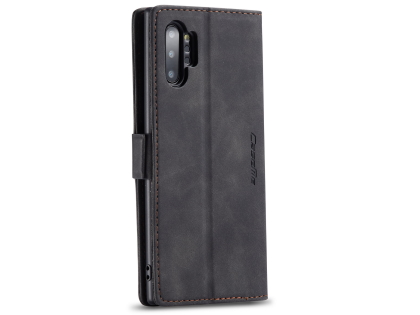CaseMe Slim Synthetic Leather Wallet Case with Stand for Samsung Galaxy Note10+ - Charcoal