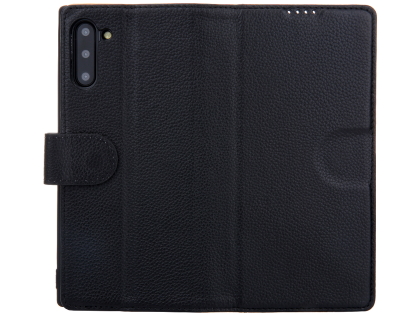 Premium Leather Wallet Case with Stand for Samsung Galaxy Note10 5G - Black