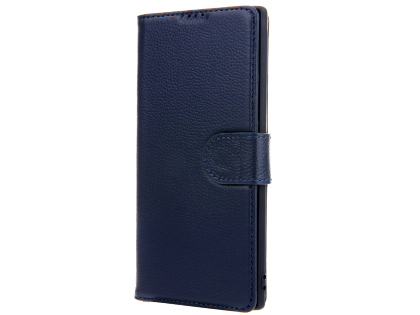 Premium Leather Wallet Case with Stand for Samsung Galaxy Note10 5G - Midnight Blue