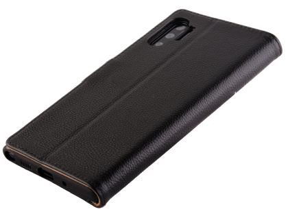 Premium Leather Wallet Case with Stand for Samsung Galaxy Note10+ 5G - Black