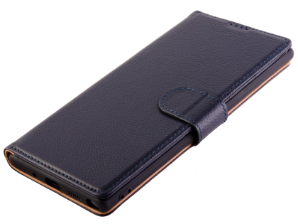 Premium Leather Wallet Case with Stand for Samsung Galaxy Note10+ 5G - Blue