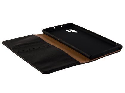 Premium Leather Wallet Case with Stand for Samsung Galaxy Note10+ 5G - Black