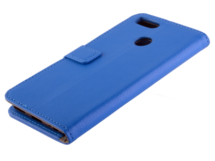 Synthetic Leather Wallet Case with Stand for Xiaomi Mi A1 - Blue Leather Wallet Case