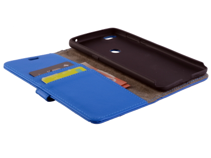 Synthetic Leather Wallet Case with Stand for Xiaomi Mi A1 - Blue