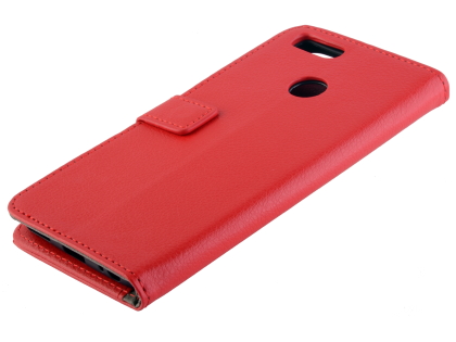 Synthetic Leather Wallet Case with Stand for Xiaomi Mi A1 - Red Leather Wallet Case