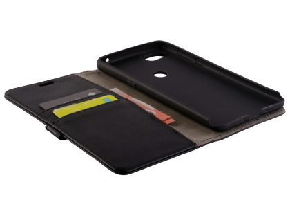 Synthetic Leather Wallet Case with Stand for Xiaomi Mi A1 - Black