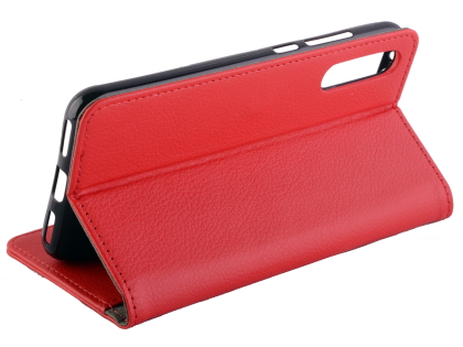 Synthetic Leather Wallet Case with Stand for Xiaomi Mi A3 - Red