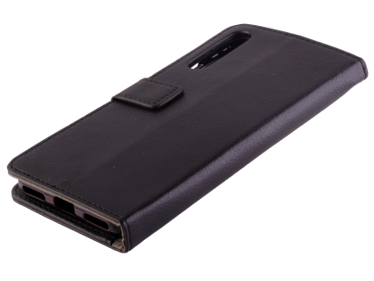 Synthetic Leather Wallet Case with Stand for Xiaomi Mi A3 - Black Leather Wallet Case