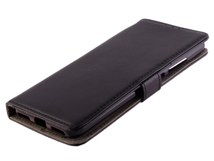 Synthetic Leather Wallet Case with Stand for Xiaomi Mi A3 - Black