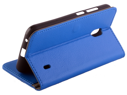 Synthetic Leather Wallet Case with Stand for Nokia 2.2 - Blue