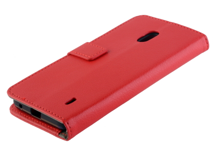 Synthetic Leather Wallet Case with Stand for Nokia 2.2 - Red Leather Wallet Case