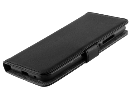 Synthetic Leather Wallet Case with Stand for Nokia 2.2 - Black