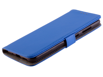 Synthetic Leather Wallet Case with Stand for Nokia 3.2 - Blue