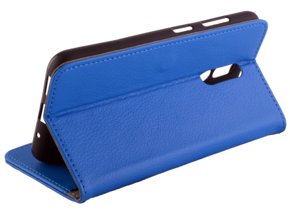 Synthetic Leather Wallet Case with Stand for Nokia 3.2 - Blue