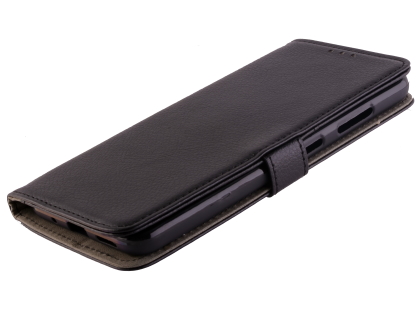 Synthetic Leather Wallet Case with Stand for Nokia 3.2 - Black