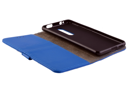 Synthetic Leather Wallet Case with Stand for Xiaomi Mi 9T - Blue