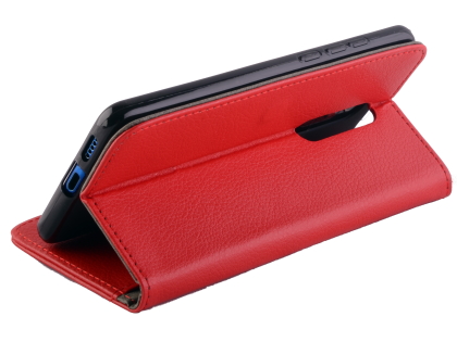 Synthetic Leather Wallet Case with Stand for Xiaomi Mi 9T - Red