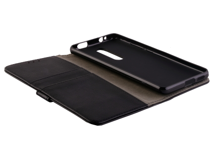 Synthetic Leather Wallet Case with Stand for Xiaomi Mi 9T - Black