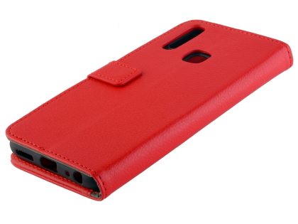Synthetic Leather Wallet Case with Stand for vivo Y17 - Red Leather Wallet Case