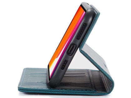 CaseMe Slim Synthetic Leather Wallet Case with Stand for iPhone 11 Pro - Teal