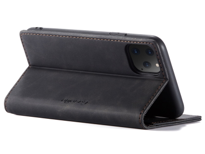 CaseMe Slim Synthetic Leather Wallet Case with Stand for iPhone 11 Pro - Charcoal