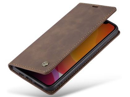 CaseMe Slim Synthetic Leather Wallet Case with Stand for iPhone 11 Pro Max - Chocolate Leather Wallet Case
