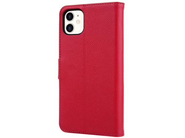 Premium Leather Wallet Case for Apple iPhone 11 - Pink Leather Wallet Case