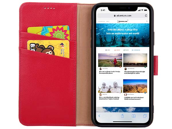 Premium Leather Wallet Case for Apple iPhone 11 - Pink